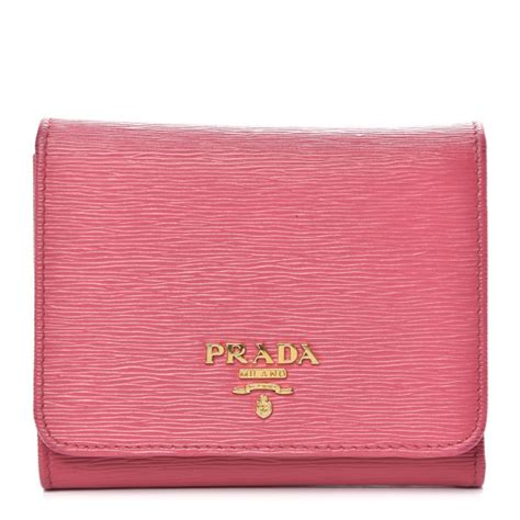 prada vitello move tri fold wallet peonia|Prada Wallet Folding 1Ml225 Vitello Move/Embossed Leather .